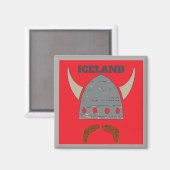 ISLAND, Viking Head Magnet (Vorderseite/Rückseite)
