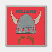 ISLAND, Viking Head Magnet (Vorne)