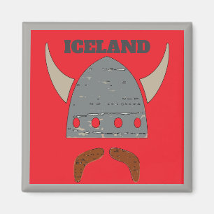 ISLAND, Viking Head Magnet