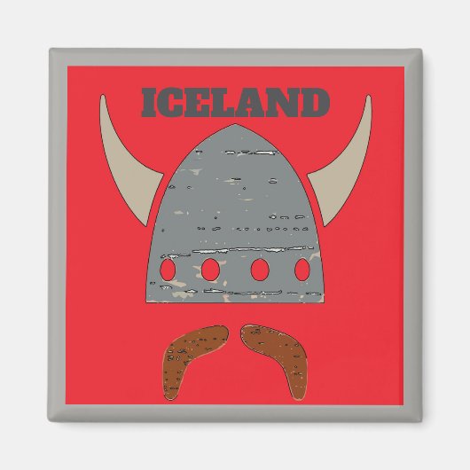 ISLAND, Viking Head Magnet (Vorne)