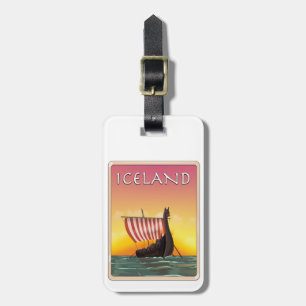 Island Viking Travel Poster Gepäckanhänger