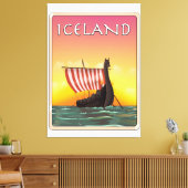 Island Viking Travel Poster Leinwanddruck (Insitu (Wohnzimmer))