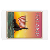 Island Viking Travel Poster Magnet (Horizontal)