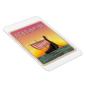 Island Viking Travel Poster Magnet (Rechte Seite)