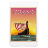 Island Viking Travel Poster Magnet (Vertikal)