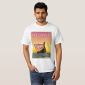 Island Viking Travel Poster T-Shirt (Vorne ganz)