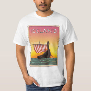 Island Viking Travel Poster T-Shirt