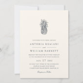 Island Vintage Ananas-Foto Hochzeit Einladung (Vorderseite)