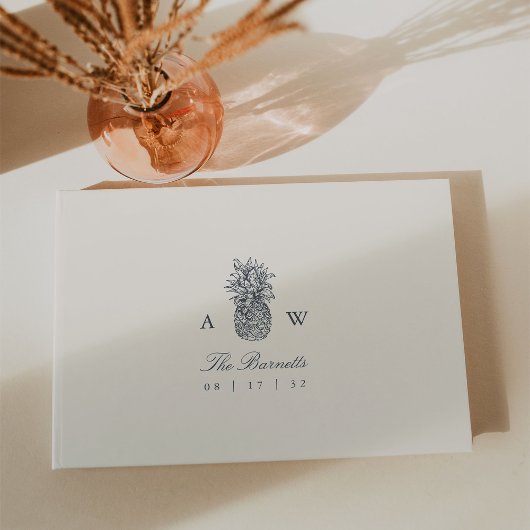 Island Vintage Ananas-Hochzeit Gästebuch