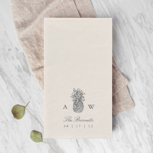 Island Vintage Ananas-Hochzeit Serviette