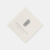 Island Vintage Ananas-Hochzeit Serviette (Ecke)