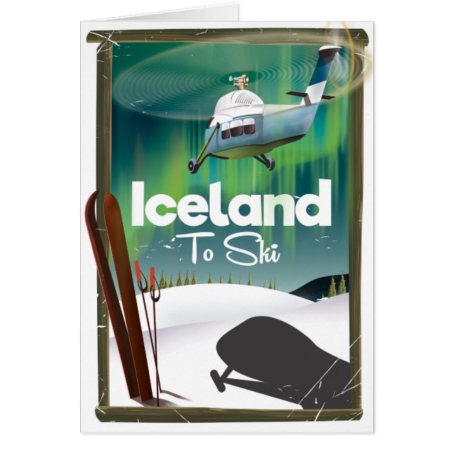 Island Vintage-Skiposter (Vorne)