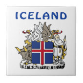 ISLAND-Wappen Fliese (Vorderseite)
