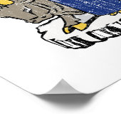 Island-Wappen Poster (Ecke)