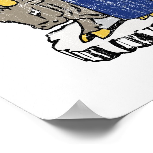 Island-Wappen Poster (Ecke)