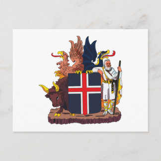 Island-Wappen-Postkarte Postkarte
