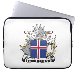Island Wappen Symbol Emblem Flagge Laptopschutzhülle