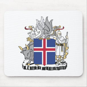 Island Wappen Symbol Emblem Flagge Mousepad