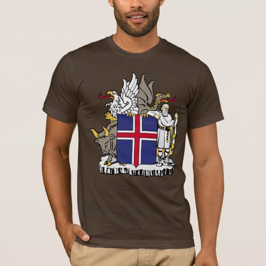 Island-Wappen T-Shirt (Vorderseite)
