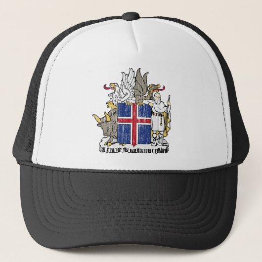 Island-Wappen Truckerkappe (Vorderseite)