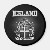 Island-Wappenschild Magnet (Vorne)