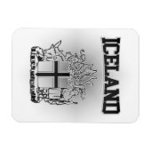 Island-Wappenschild Magnet (Horizontal)