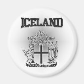 Island-Wappenschild Magnet (Vorne)