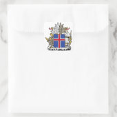 Island-Wappenschild Quadratischer Aufkleber (Tasche)
