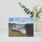Island - Wasserfall Gullfoss Postkarte (Stehend Vorderseite)