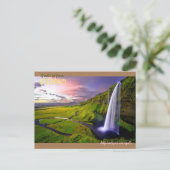 Island - Wasserfall Seljalandsfoss Postkarte (Stehend Vorderseite)