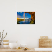 Island - Wasserfall Skogafoss Poster (Küche)