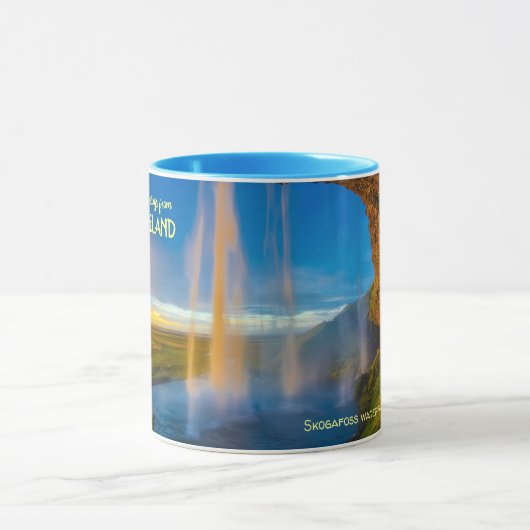 Island - Wasserfall Skogafoss Tasse (Zentrum)