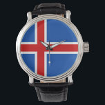 Island Watch - Die Flagge Islands Armbanduhr<br><div class="desc">Island Watch - Die Flagge Islands besteht aus einem roten Kreuz auf blauem Hintergrund. Es ist ein großartiges Geschenk für diejenigen,  die Island oder ein isländisches Erbe Liebe haben. Dieses Design steht Ihnen auch für viele andere Produkte zur Verfügung.</div>