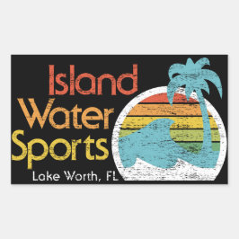 Island Water Sports-Lake Worth, FL Rechteckiger Aufkleber