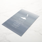 Island Wedding Chambray Watercolor Folieneinladung (Gedreht)