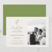 Island Wedding Photo Save the Date Einladung (Vorne/Hinten)