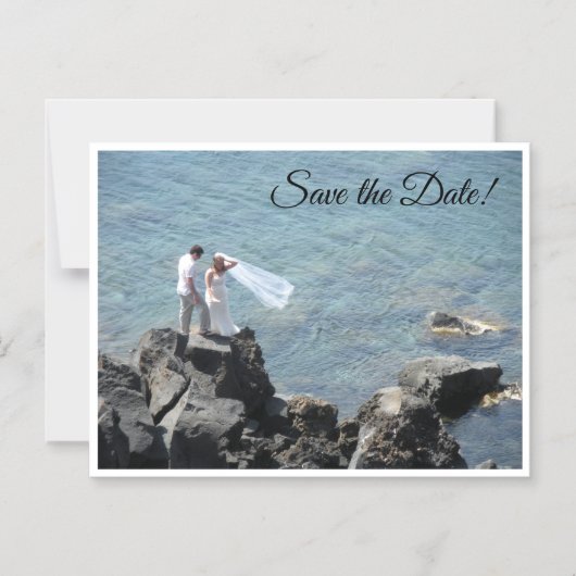Island Wedding Save the Date Magneteinladung (Vorderseite)