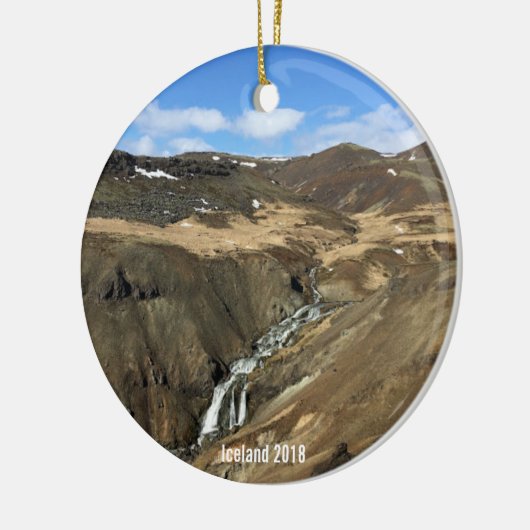 Island-Weihnachtsverzierung Keramik Ornament (Links)