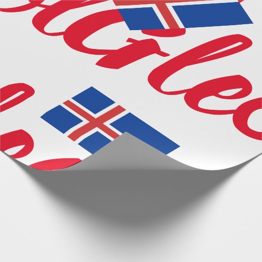 Island - Weihnachtswaschpapier Geschenkpapier (Ecke)