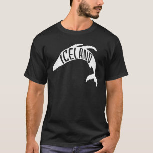 Island, Whale Kontur - Island T-Shirt