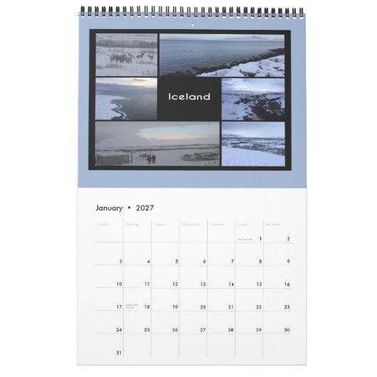 Island Winterlandschaft Kalender (Jan 2027)