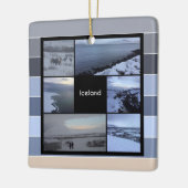 Island Winterlandschaft Keramikornament (Links)