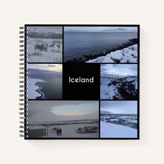 Island Winterlandschaft Notizblock (Vorderseite)