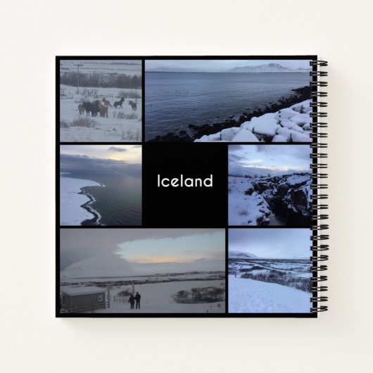 Island Winterlandschaft Notizblock (Rückseite)