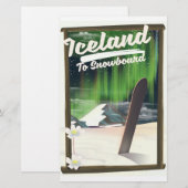 Island zum Snowboard Briefpapier (Vorne/Hinten)