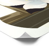Island zum Snowboard Poster (Ecke)