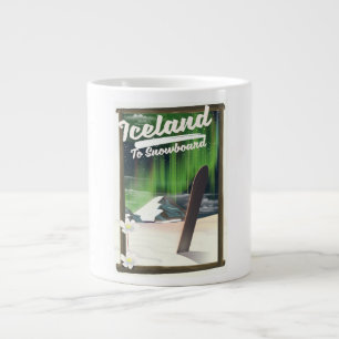 Island zum Snowboardfahren Jumbo-Tasse