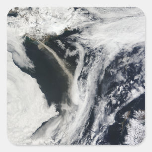 Islandà    ½ s Eyjafjallajà  ½kull vulkan Quadratischer Aufkleber