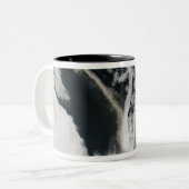 IslandÃ Â Â Â ½ s EyjafjallajÃ Â ½kull vulkan Zweifarbige Tasse (Vorderseite Links)