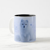Islandarktischer Fox Zweifarbige Tasse (Vorderseite Links)